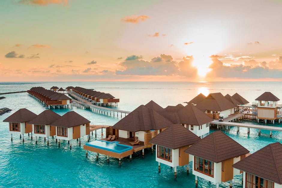 Villas Suspended Over Turquoise Lagoons